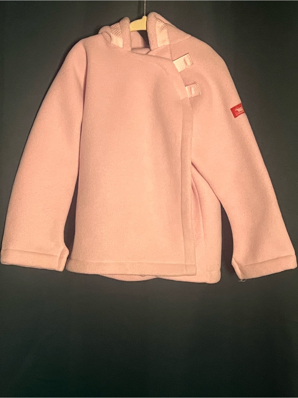 Girls' Blush Pink Hooded Pea Coat